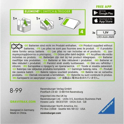 Videnskabspil Ravensburger Gravitrax Power Switch & Trigger elements