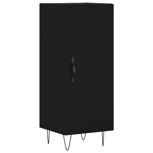 Skab 34,5x34x180 cm konstrueret træ sort