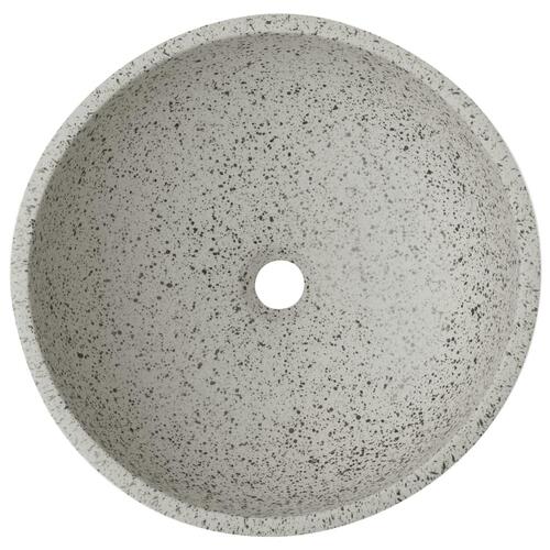 Håndvask til bordplade Φ41x14 cm rund keramik grå