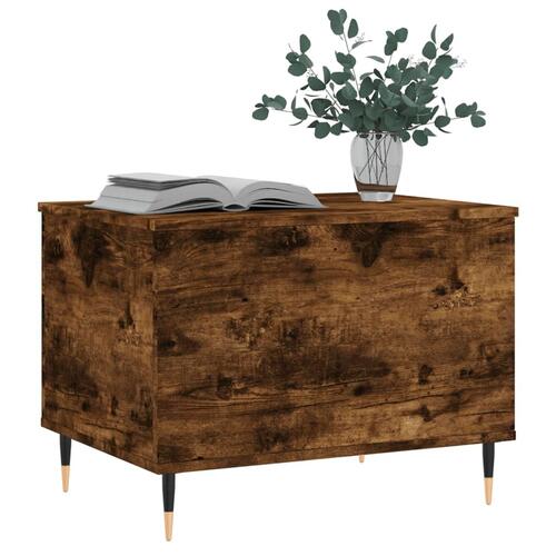Sofabord 60x44,5x45 cm konstrueret træ røget egetræsfarve
