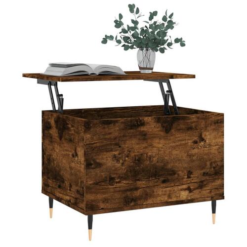 Sofabord 60x44,5x45 cm konstrueret træ røget egetræsfarve