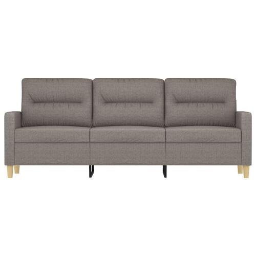 3-personers sofa 180 cm stof gråbrun