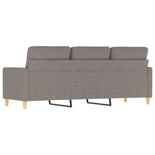 3-personers sofa 180 cm stof gråbrun