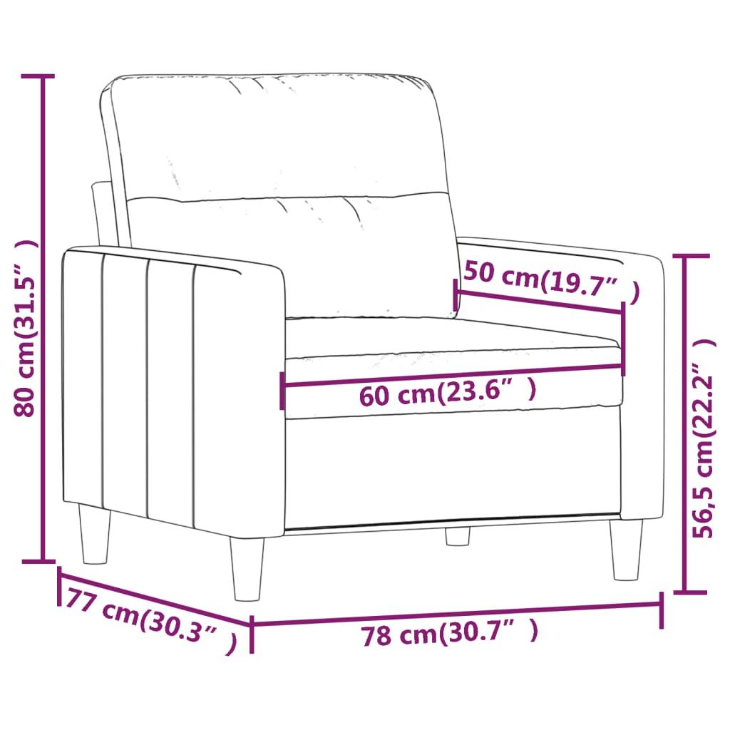 Lænestol 60 cm stof vinrød