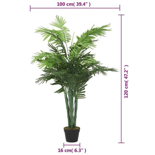 Kunstig palme 28 blade 120 cm grøn
