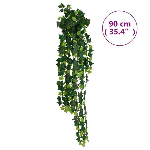 Kunstige hængeplanter 12 stk. 339 blade 90 cm grøn