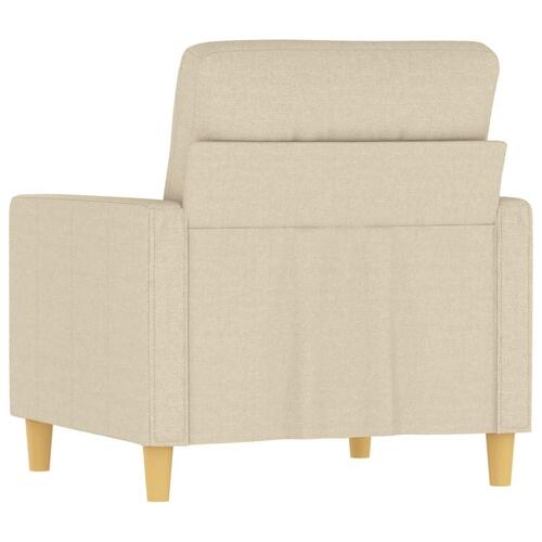 Lænestol 60 cm stof cremefarvet