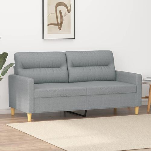 2-personers sofa 140 cm stof lysegrå