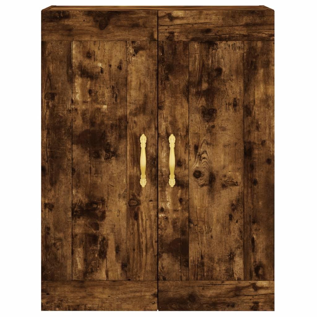 Højskab 69,5x34x180 cm konstrueret træ røget egetræsfarve