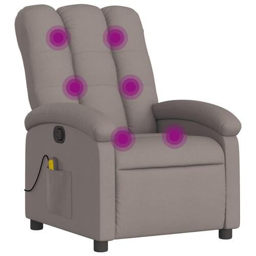 Massagestol stof gråbrun