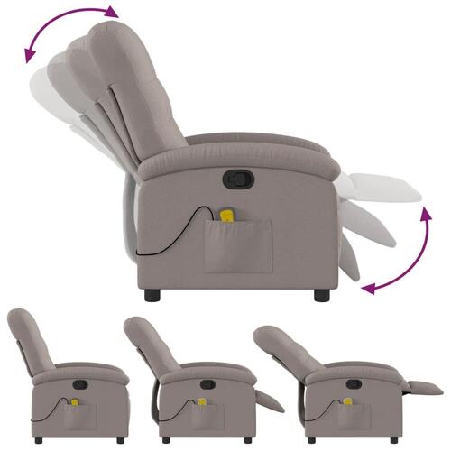 Massagestol stof gråbrun