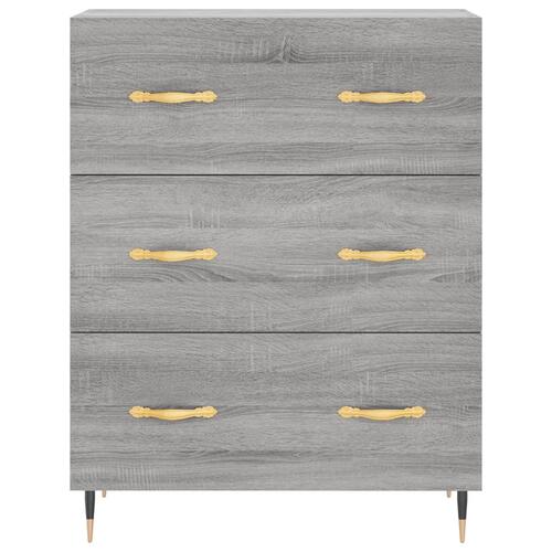Højskab 69,5x34x180 cm konstrueret træ grå sonoma-eg