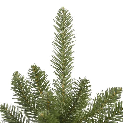 Kunstigt juletræ med juletræsfod 210 cm hængslet grøn