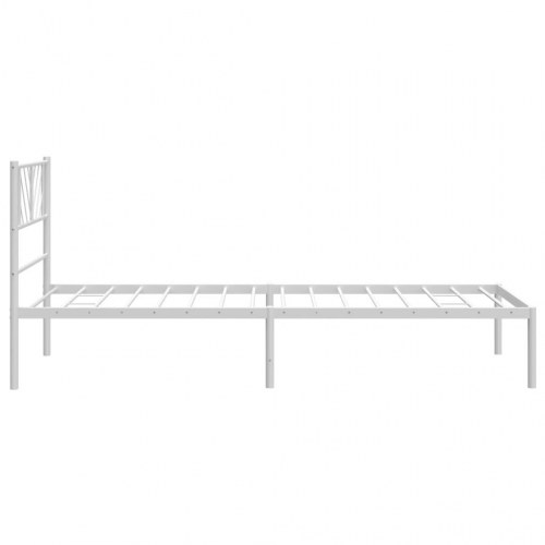 Sengeramme med sengegavl 107x203 cm metal hvid