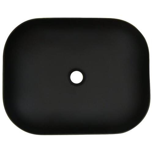 Håndvask til bord 48x37,5x13,5 cm rektangulær keramik grå sort