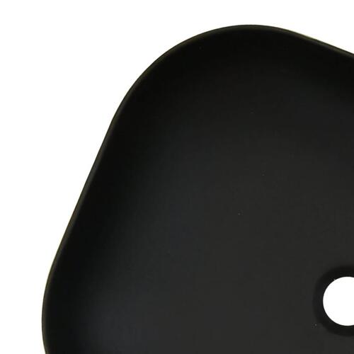 Håndvask til bord 48x37,5x13,5 cm rektangulær keramik grå sort
