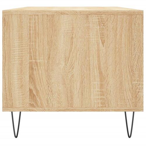 Sofabord 90x49x45 cm konstrueret træ sonoma-eg