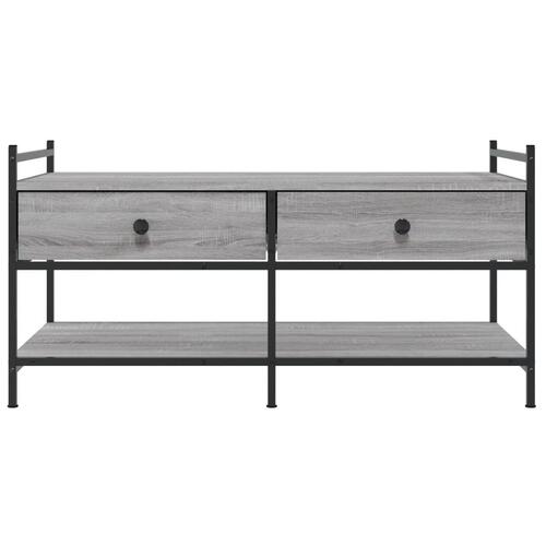 Sofabord 99x50x50 cm konstrueret træ grå sonoma-eg