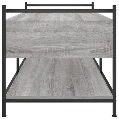 Sofabord 99x50x50 cm konstrueret træ grå sonoma-eg