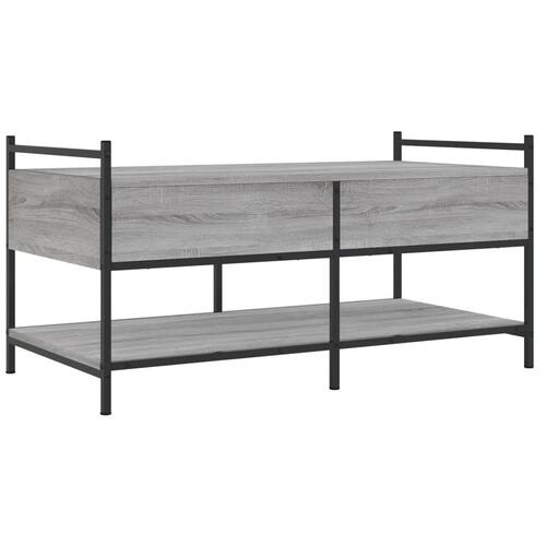 Sofabord 99x50x50 cm konstrueret træ grå sonoma-eg