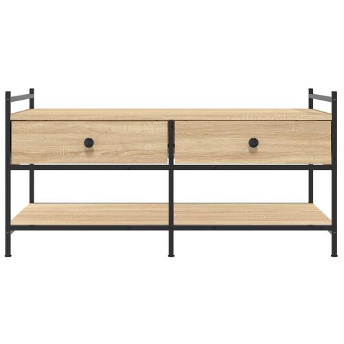 Sofabord 99x50x50 cm konstrueret træ sonoma-eg
