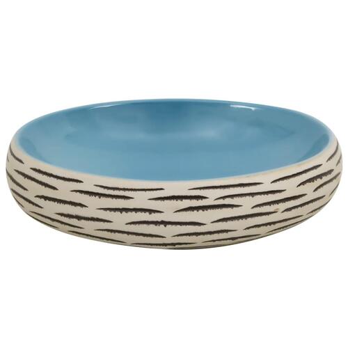 Håndvask til bordplade 59x40x15 cm oval keramik flerfarvet