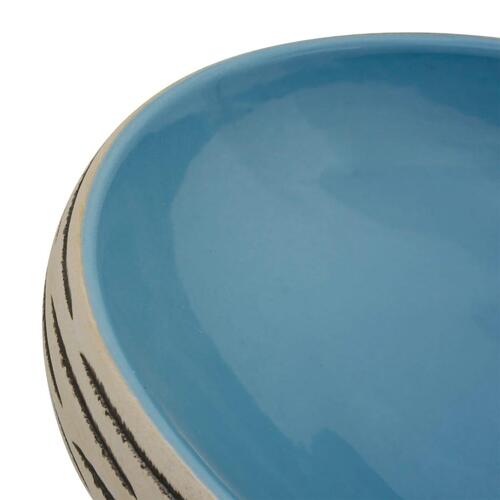 Håndvask til bordplade 59x40x15 cm oval keramik flerfarvet