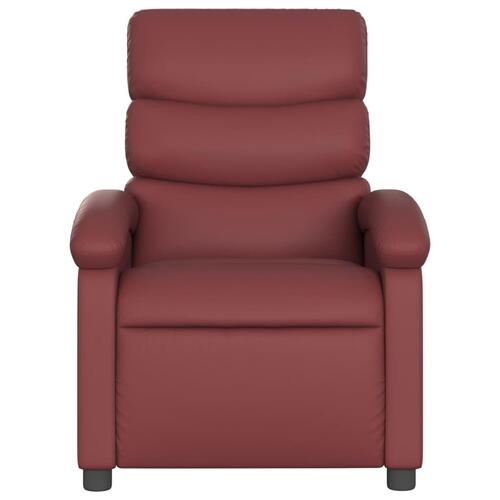 Massagestol kunstlæder vinrød
