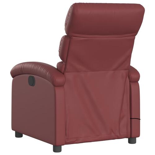 Massagestol kunstlæder vinrød