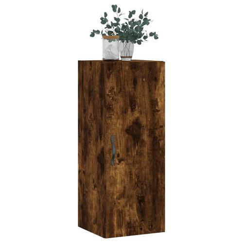 Vægskab 34,5x34x90 cm konstrueret træ røget egetræsfarve
