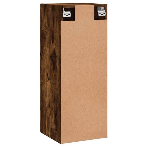 Vægskab 34,5x34x90 cm konstrueret træ røget egetræsfarve