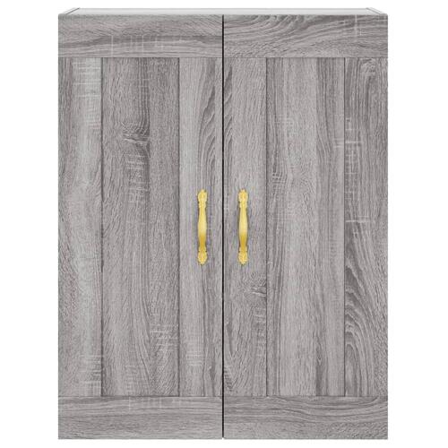 Højskab 69,5x34x180 cm konstrueret træ grå sonoma-eg