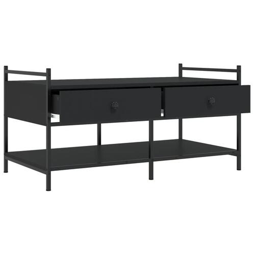 Sofabord 99x50x50 cm konstrueret træ sort