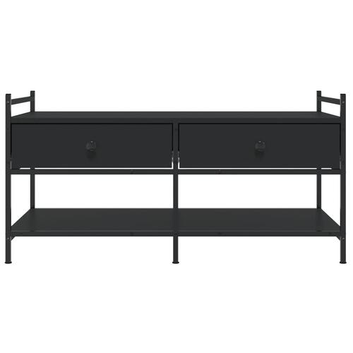 Sofabord 99x50x50 cm konstrueret træ sort