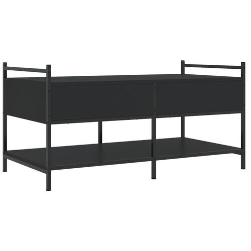 Sofabord 99x50x50 cm konstrueret træ sort
