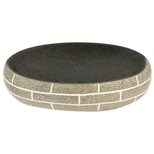 Håndvask til bordplade 59x40x15 cm oval keramik flerfarvet
