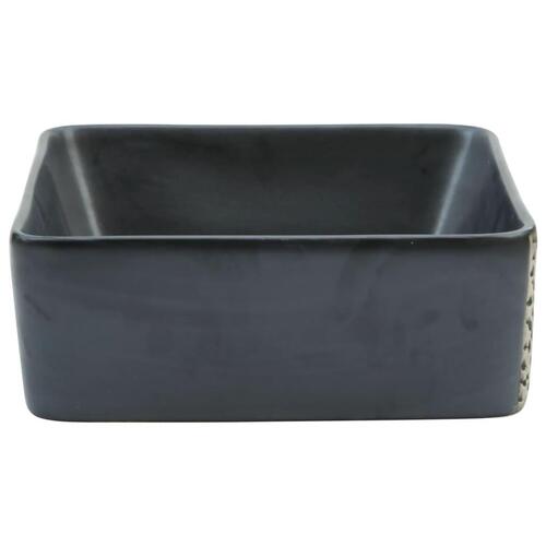 Håndvask til bord 46x35,5x13 cm rektangulær keramik sort