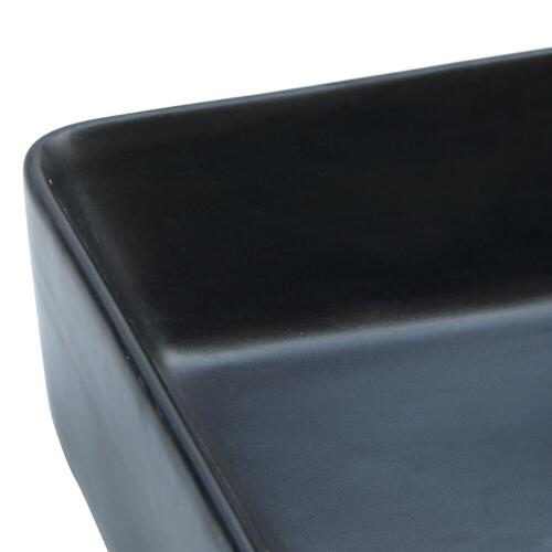 Håndvask til bord 46x35,5x13 cm rektangulær keramik sort