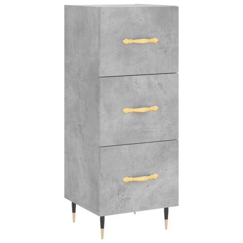 Skab 34,5x34x180 cm konstrueret træ betongrå