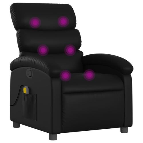 Massagestol kunstlæder sort
