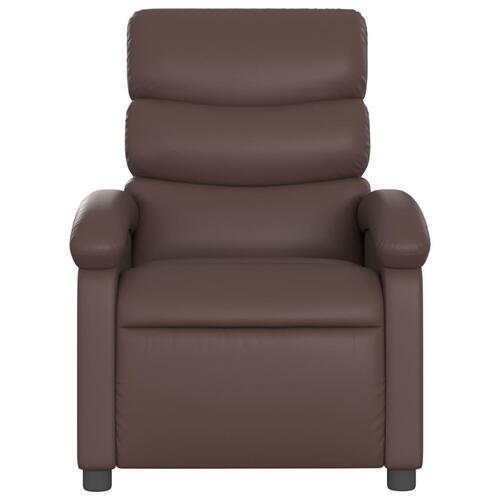 Massagestol kunstlæder brun