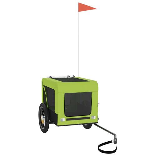 Hundetrailer til cykel oxfordstof og jern grøn og sort