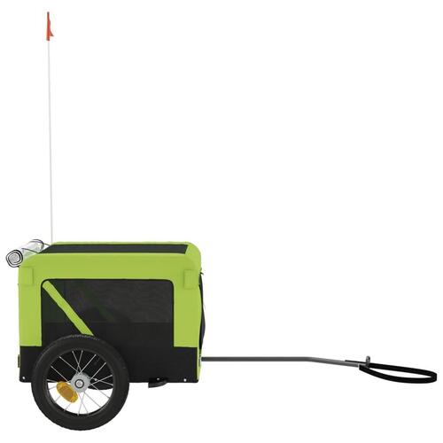 Hundetrailer til cykel oxfordstof og jern grøn og sort