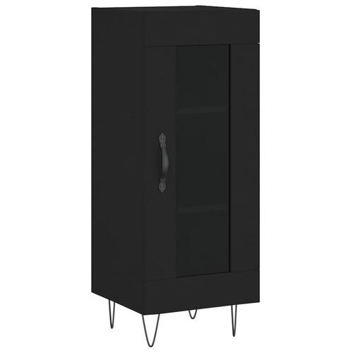 Skab 34,5x34x180 cm konstrueret træ sort