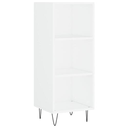 Skab 34,5x34x180 cm konstrueret træ hvid højglans
