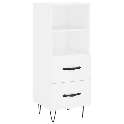 Skab 34,5x34x180 cm konstrueret træ hvid