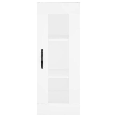 Skab 34,5x34x180 cm konstrueret træ hvid