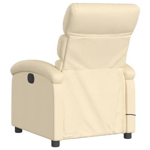Massagestol stof cremefarvet
