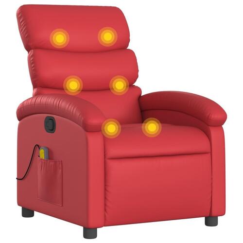 Massagestol kunstlæder rød