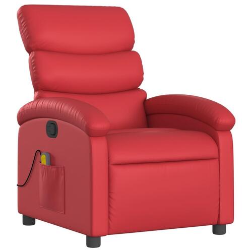 Massagestol kunstlæder rød